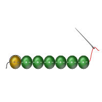 Square stitch row